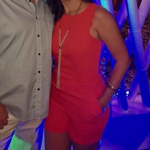 Burnt orange romper size 6